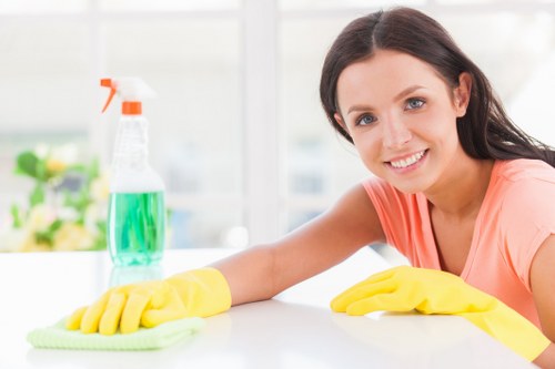 Carpet cleaning team in Streatham using recycled materials and sustainable equipment