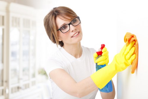 Local carpet cleaner treating stains in a Streatham flat
