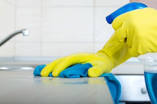 Local cleaning team preparing a regular visit in Streatham